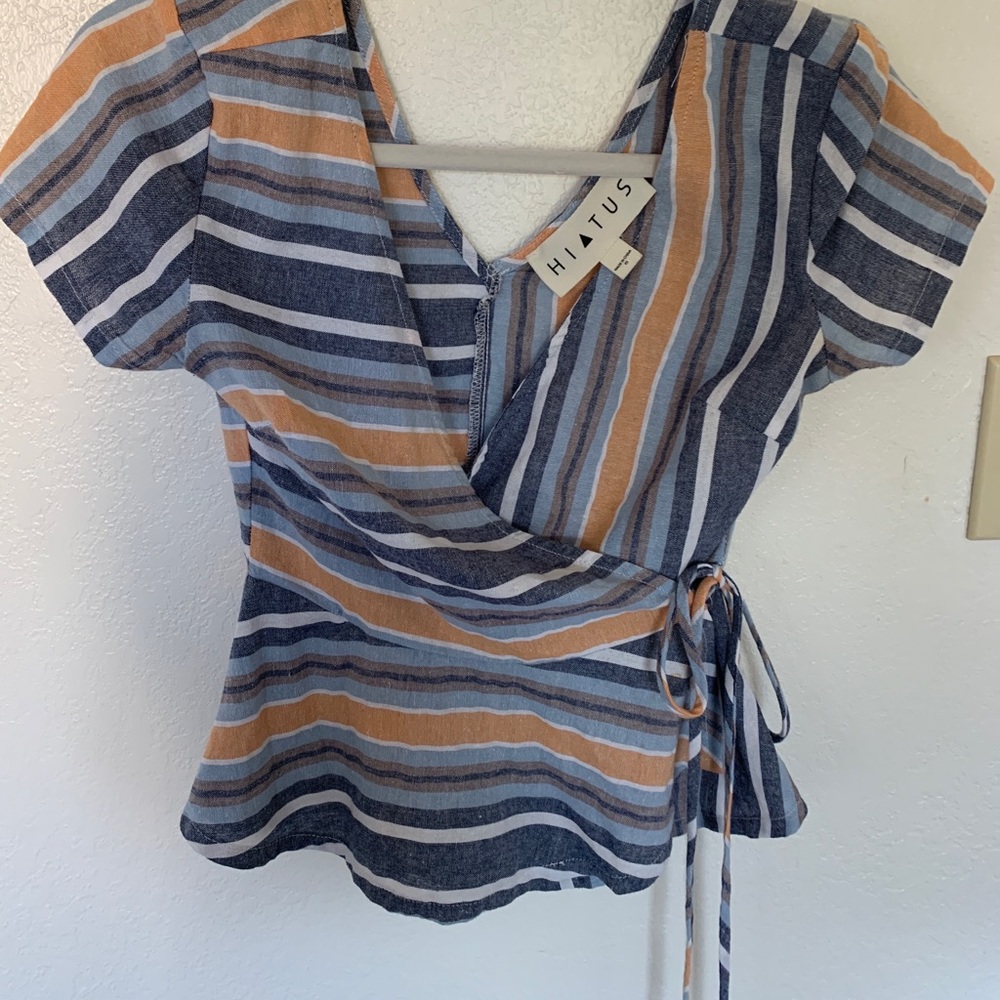 Striped wrap shirt Size XS